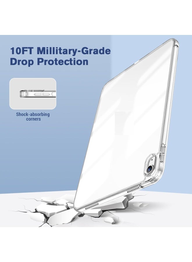 جراب حماية شفاف لجهاز ايباد الجيل العاشر 10 2022 (10.9 بوصة)  رفيع وخفيف الوزن من البولي يوريثين الحراري مع حافة مرتفعة وظهر - Image 3